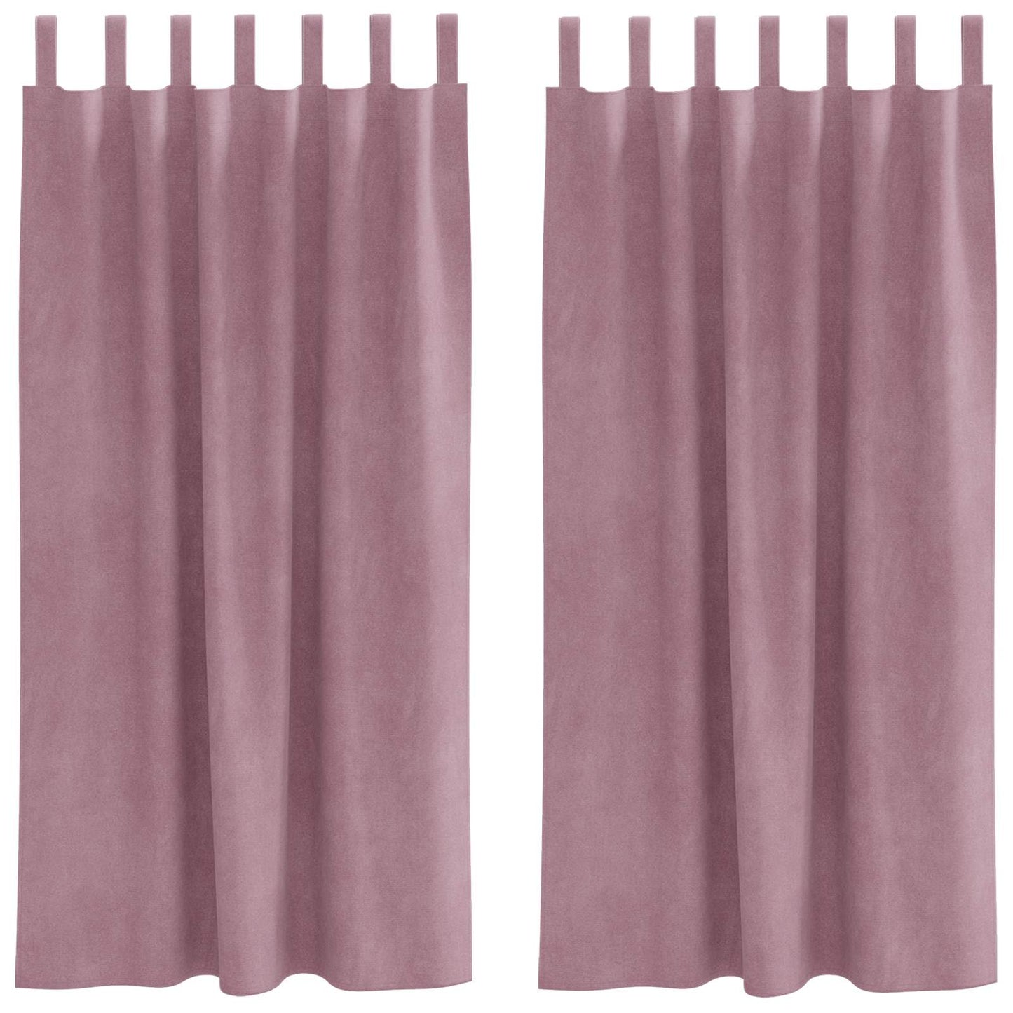 Blendingsgardiner 2 pcs Mørk rosa 140 x 175 cm Fløyel