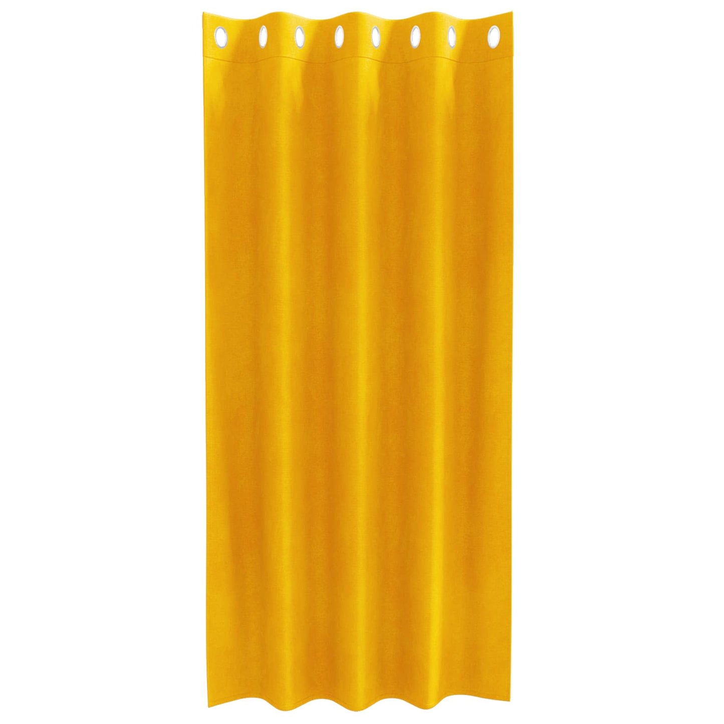 Blendingsgardiner 2 pcs Sennepsgul 140 x 175 cm Fløyel