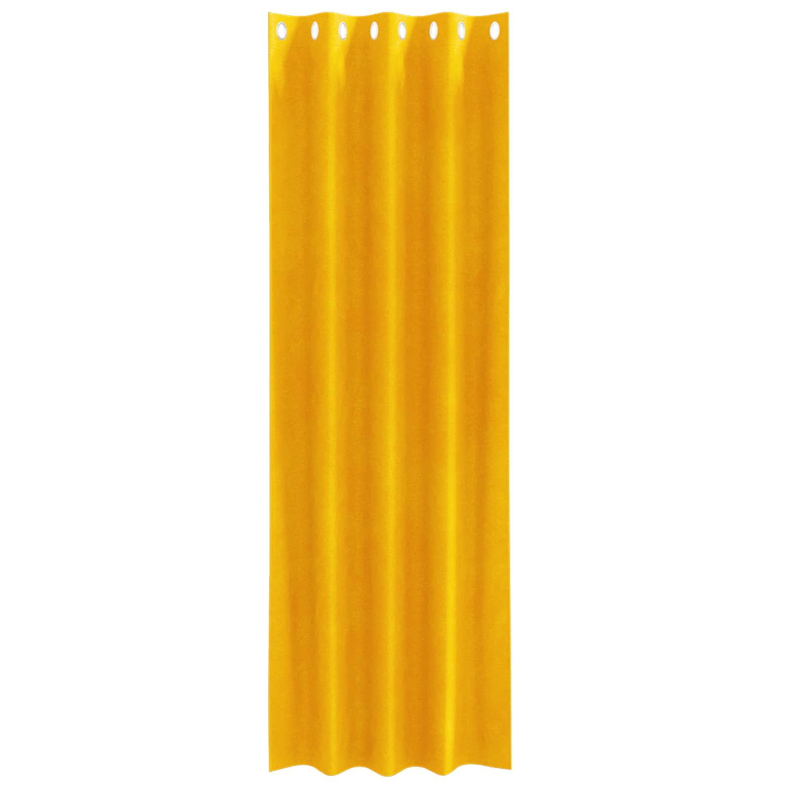 Blendingsgardiner 2 pcs Sennepsgul 140 x 260 cm Fløyel vidaXL