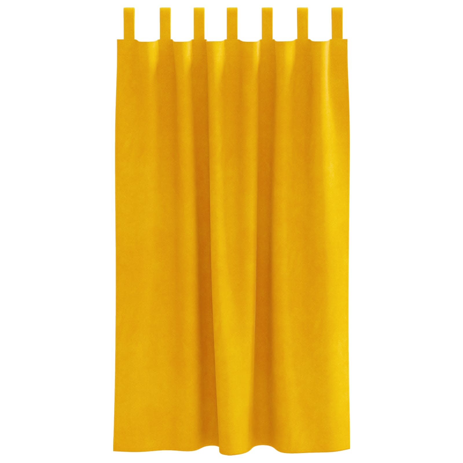 Blendingsgardiner 2 pcs Sennepsgul 140 x 175 cm Fløyel vidaXL