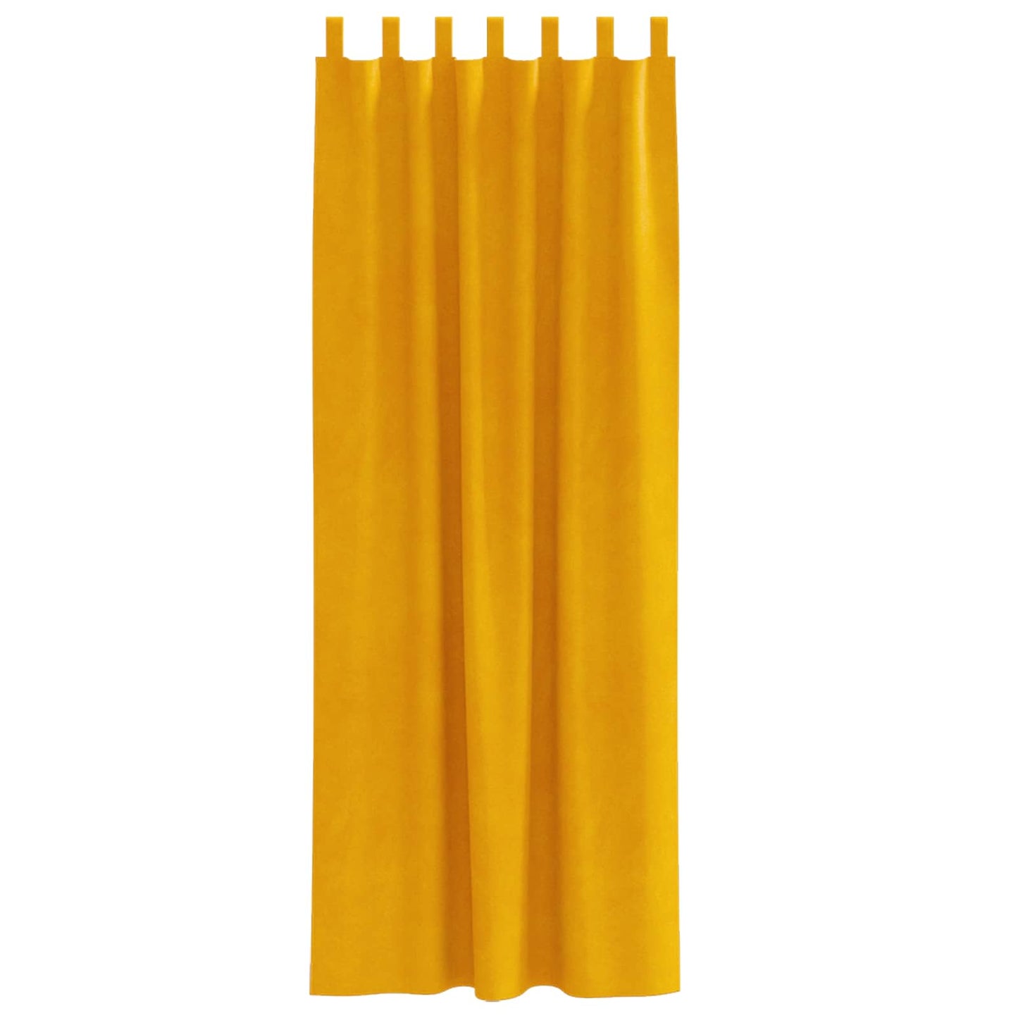 Blendingsgardiner 2 pcs Sennepsgul 140 x 245 cm Fløyel