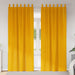 Blendingsgardiner 2 pcs Sennepsgul 140 x 260 cm Fløyel vidaXL
