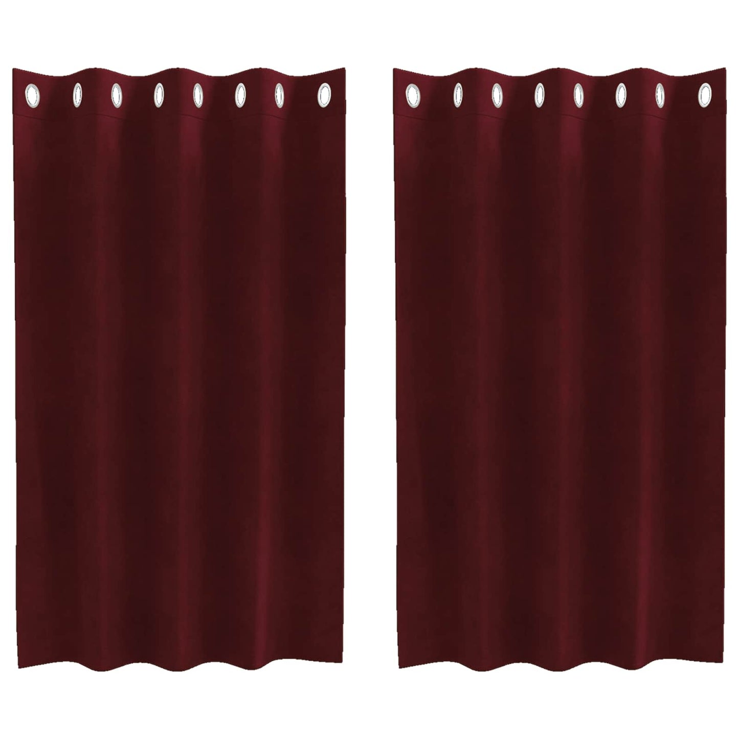 Blendingsgardiner 2 pcs Vinrød 140 x 140 cm Fløyel vidaXL