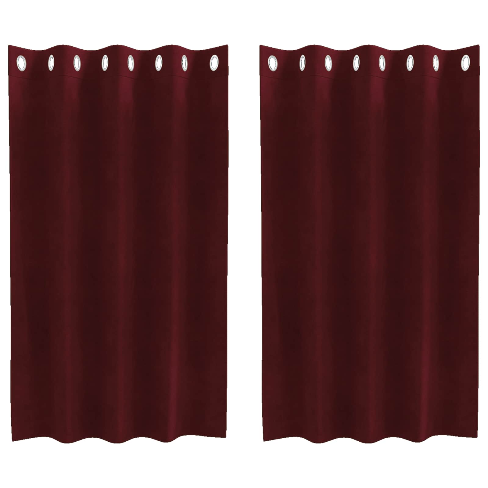 Blendingsgardiner 2 pcs Vinrød 140 x 140 cm Fløyel vidaXL