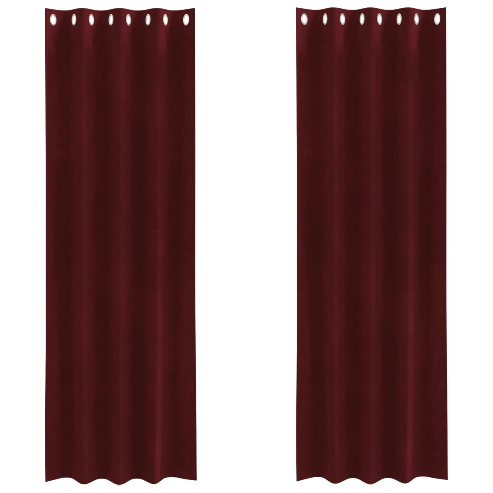 Blendingsgardiner 2 pcs Vinrød 140 x 225 cm Fløyel vidaXL