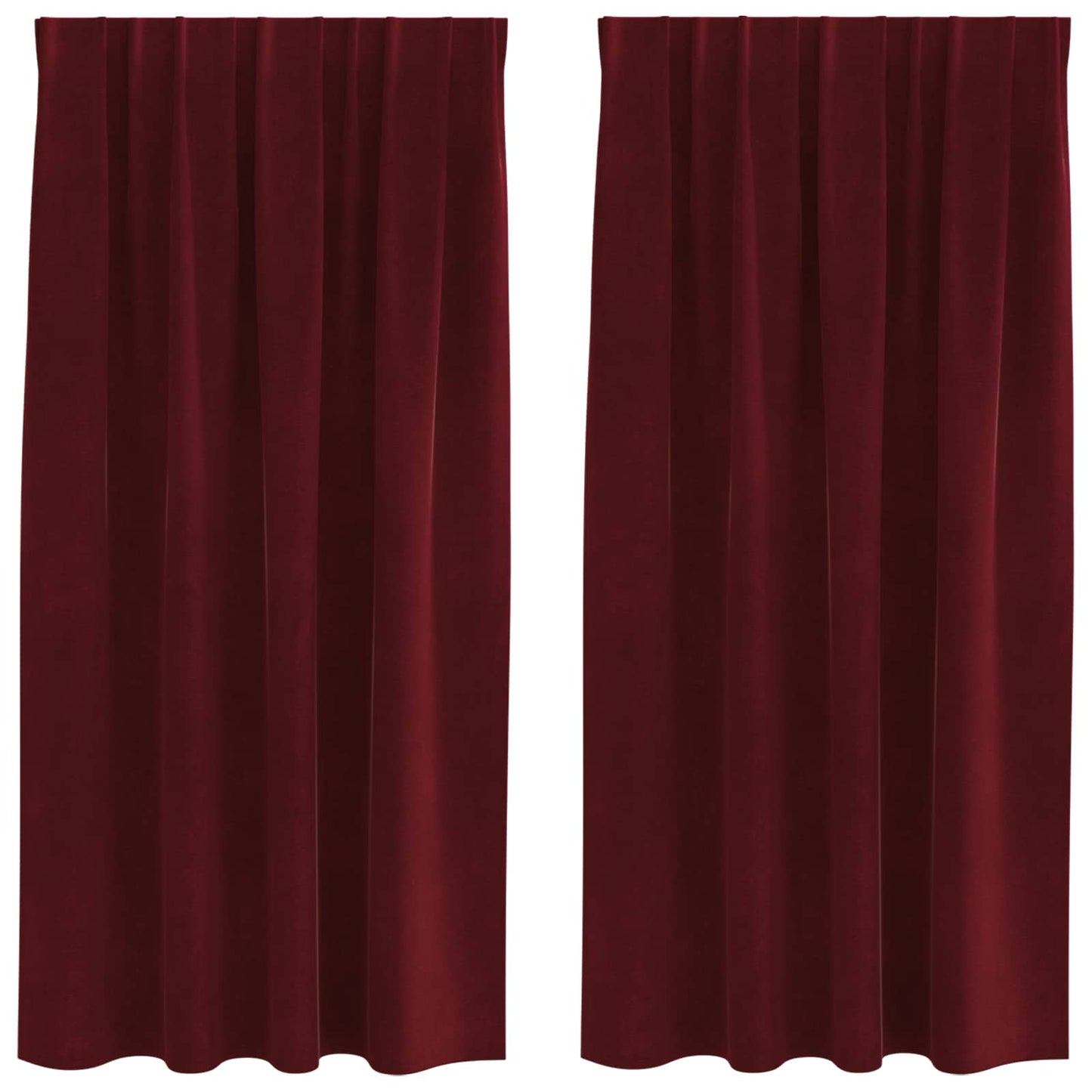 Blendingsgardiner 2 pcs Vinrød 140 x 175 cm Fløyel