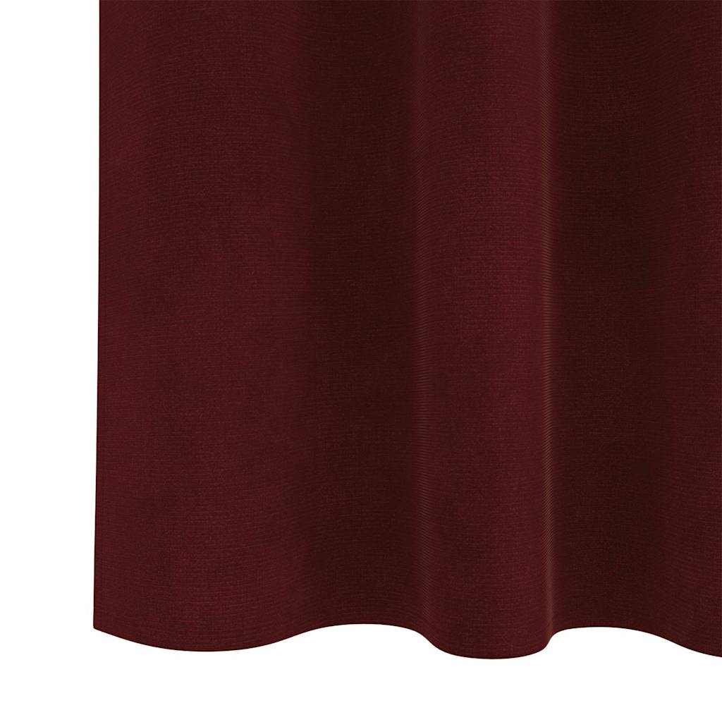 Blendingsgardiner 2 pcs Vinrød 140 x 225 cm Fløyel vidaXL