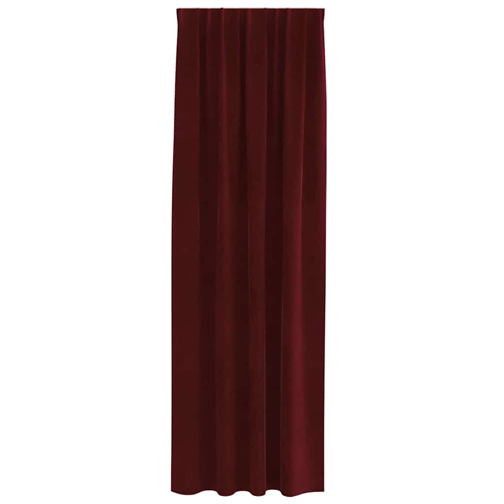 Blendingsgardiner 2 pcs Vinrød 140 x 225 cm Fløyel vidaXL