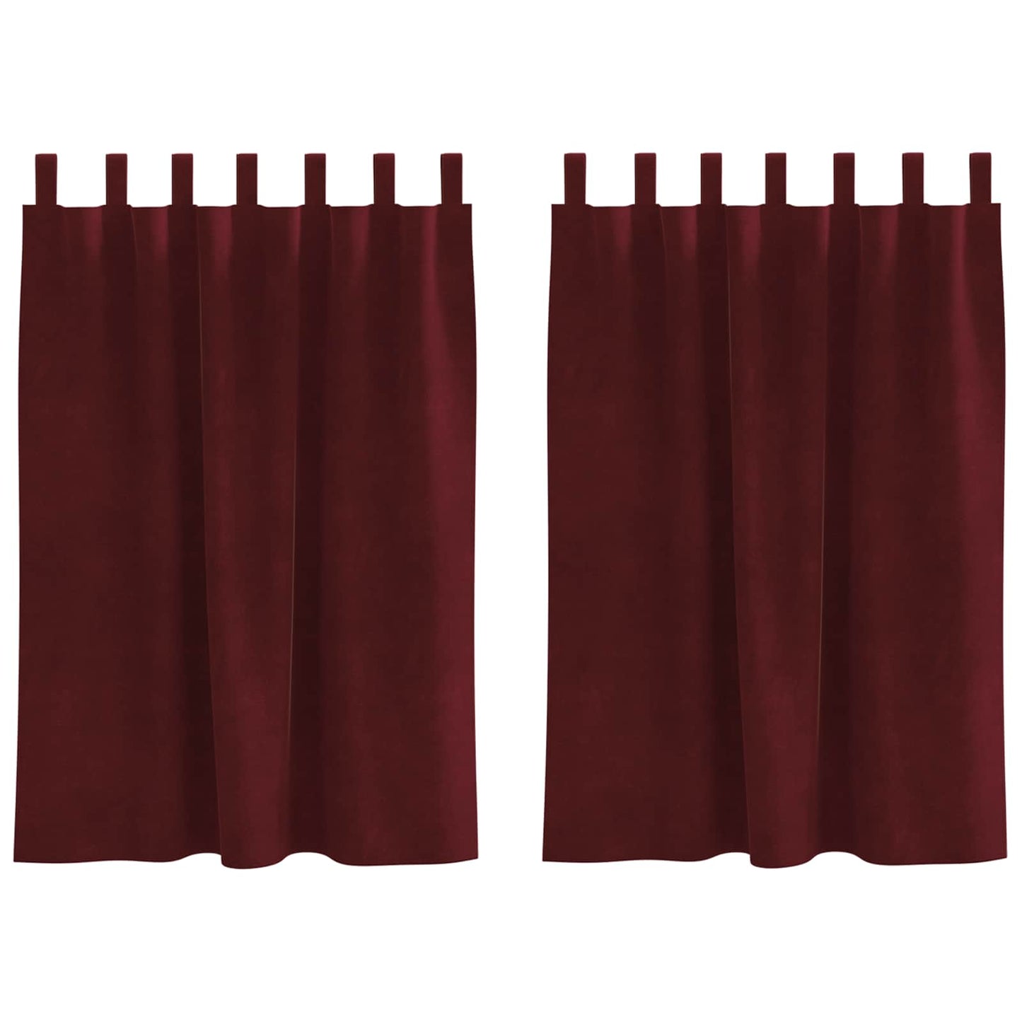 Blendingsgardiner 2 pcs Vinrød 140 x 140 cm Fløyel
