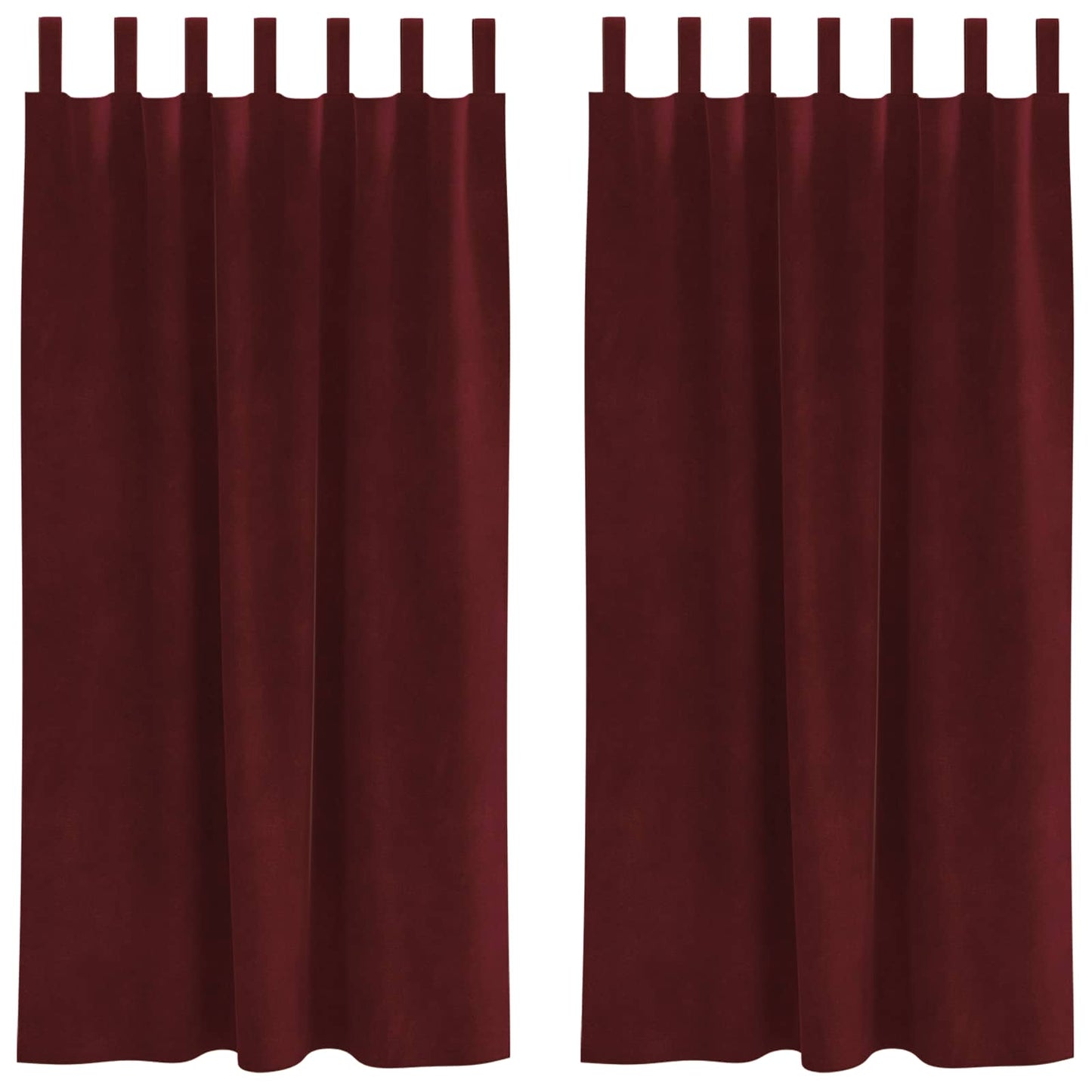 Blendingsgardiner 2 pcs Vinrød 140 x 175 cm Fløyel