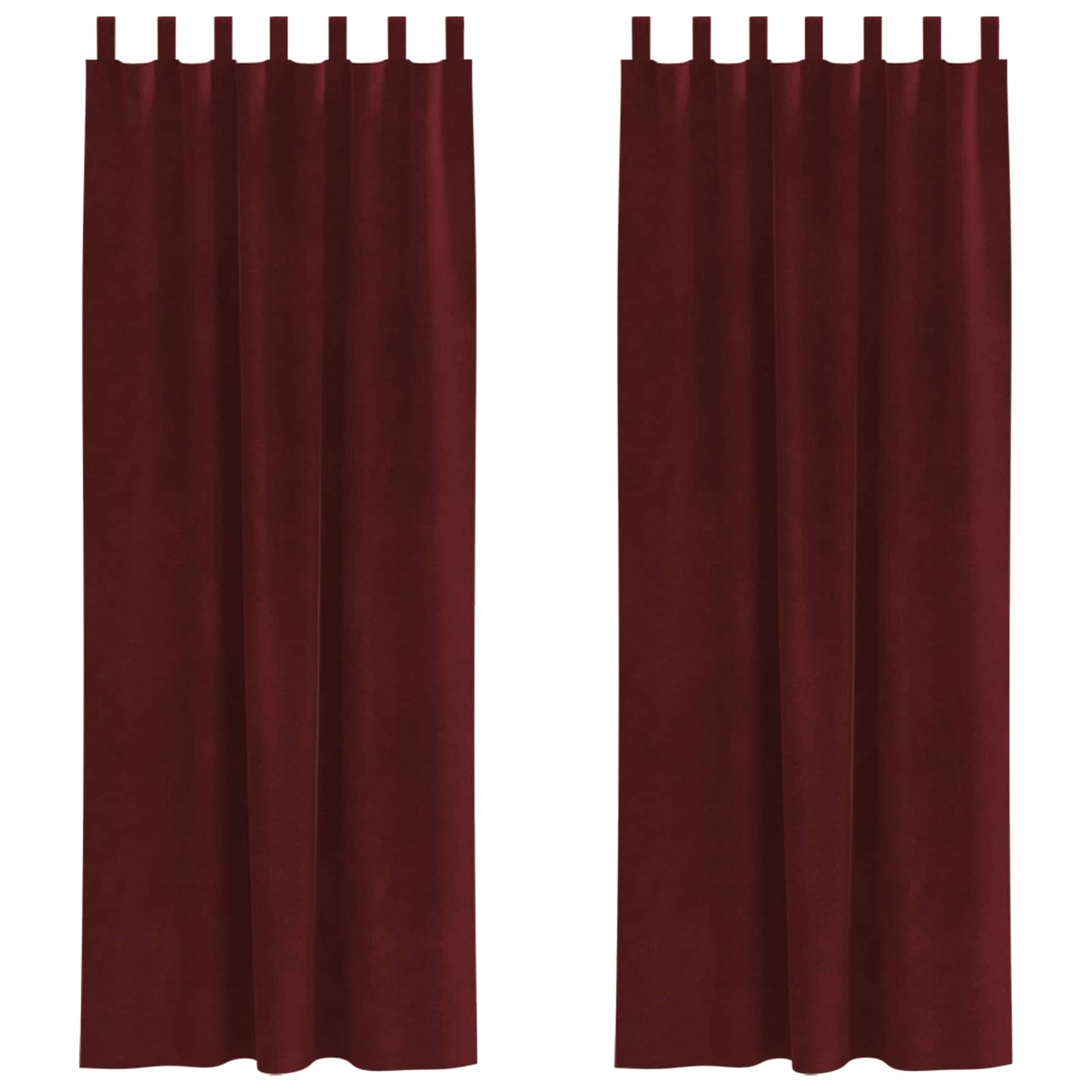Blendingsgardiner 2 pcs Vinrød 140 x 245 cm Fløyel vidaXL
