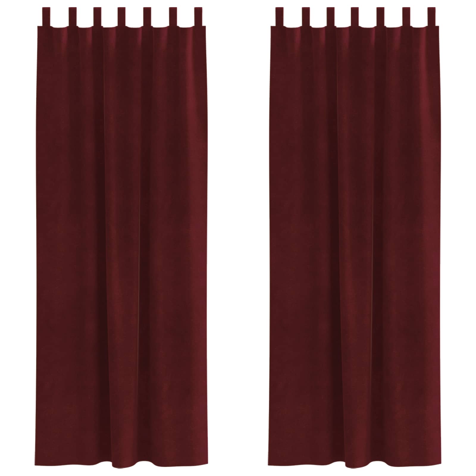 Blendingsgardiner 2 pcs Vinrød 140 x 245 cm Fløyel vidaXL