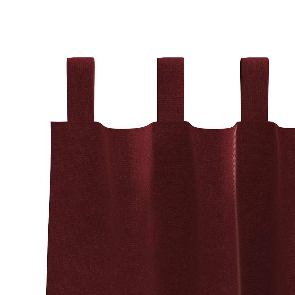 Blendingsgardiner 2 pcs Vinrød 140 x 260 cm Fløyel