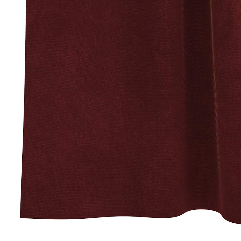 Blendingsgardiner 2 pcs Vinrød 140 x 260 cm Fløyel