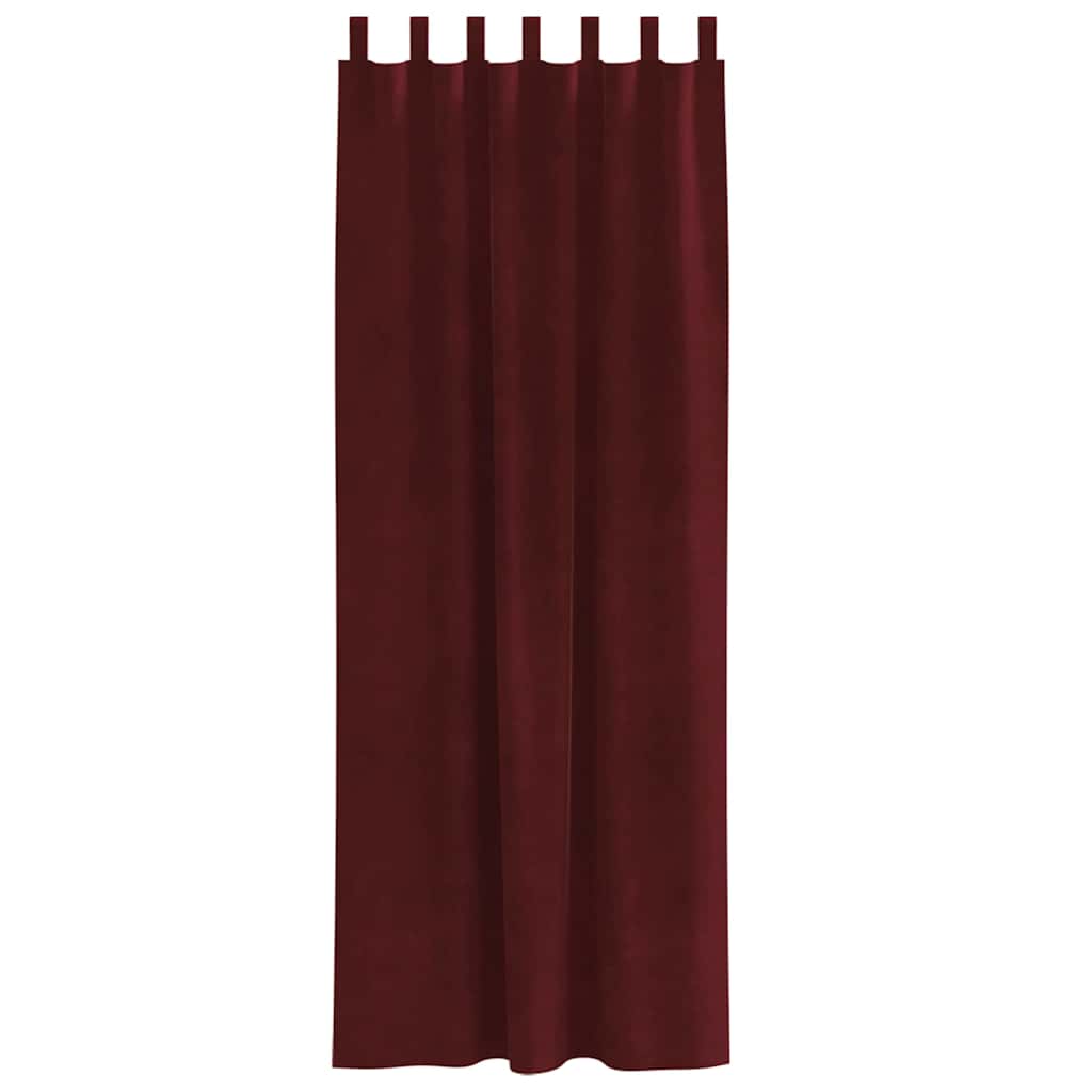 Blendingsgardiner 2 pcs Vinrød 140 x 260 cm Fløyel