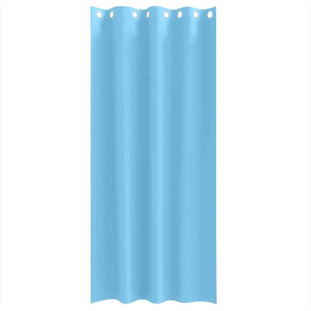 Mørkleggende Gardiner med Ringer 2 pcs Lys blå 225 x 140 cm