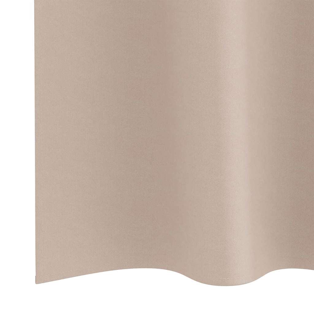 Mørkleggende Gardiner med Ringer 2 pcs Gråbrun 260 x 140 cm