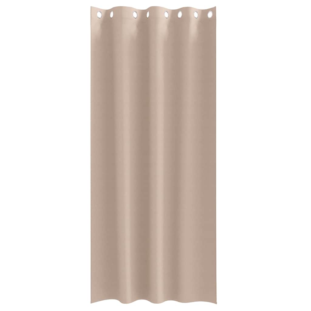 Mørkleggende Gardiner med Ringer 2 pcs Gråbrun 260 x 140 cm