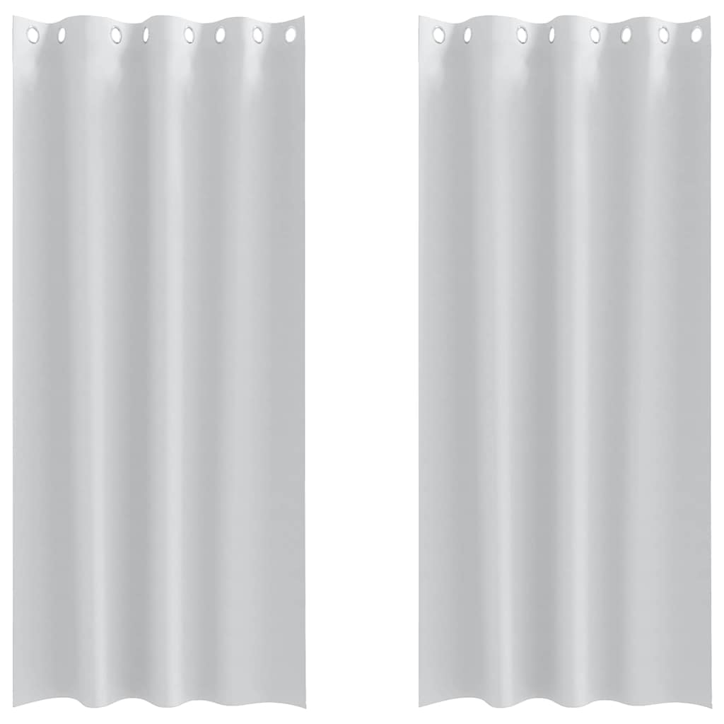 Mørkleggende Gardiner med Ringer 2 pcs Lys Grå 225 x 140 cm