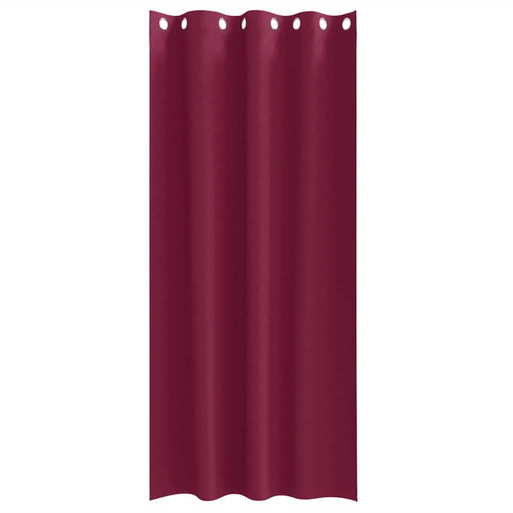 Mørkleggende Gardiner med Ringer 2 pcs Vinrød 260 x 140 cm