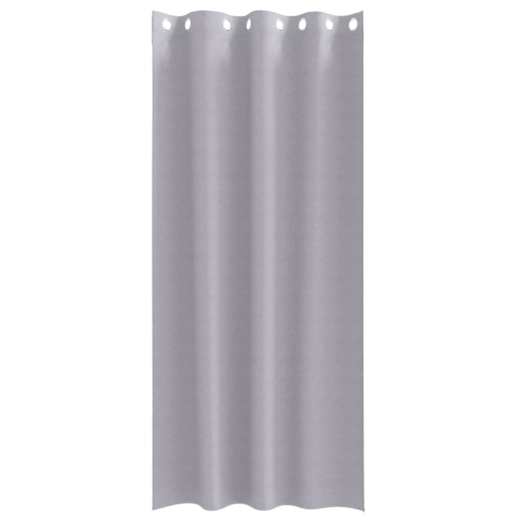 Mørkleggende Gardiner med Ringer 2 pcs Metall Grå 245 x 140 cm