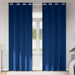 Mørkleggende Gardiner med Ringer 2 pcs Mørkeblå 260 x 140 cm