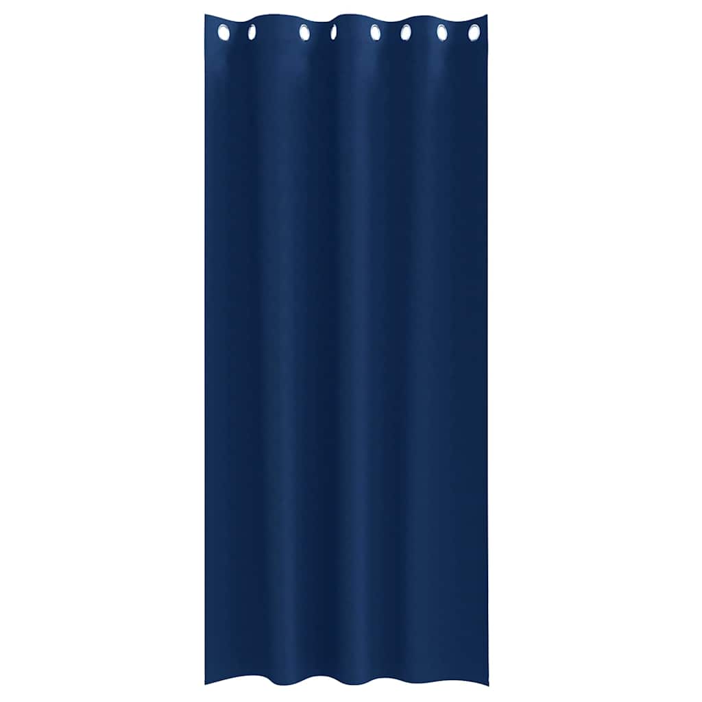 Mørkleggende Gardiner med Ringer 2 pcs Mørkeblå 260 x 140 cm