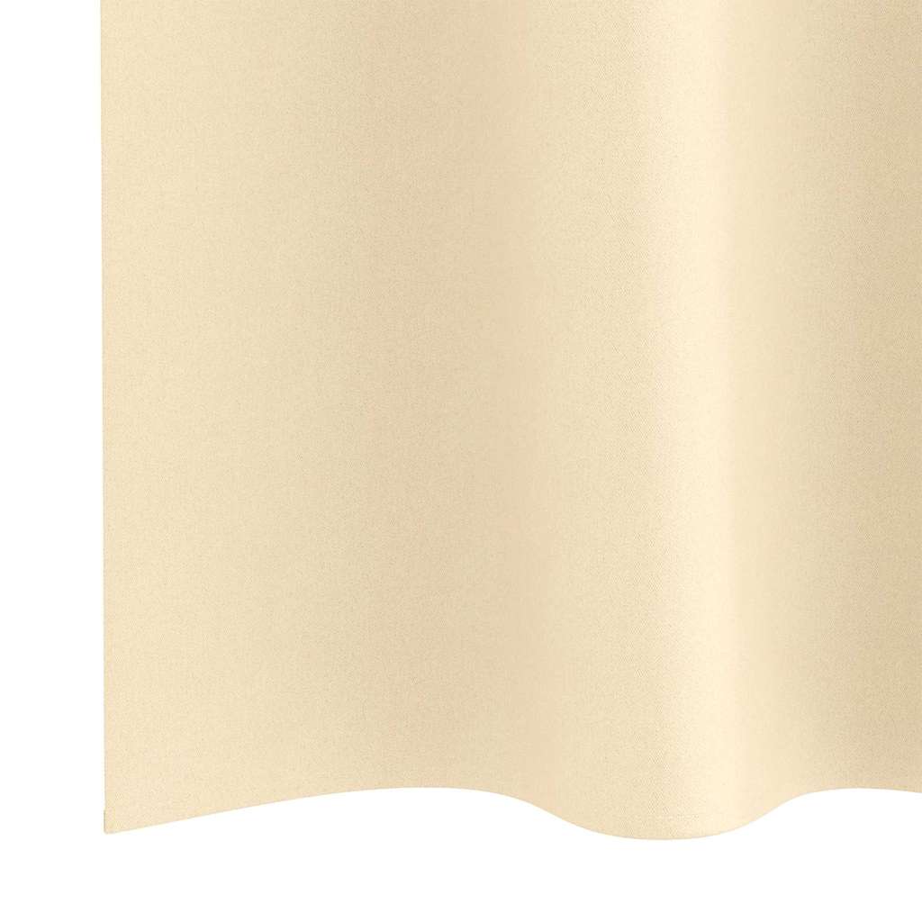 Mørkleggende Gardiner med Ringer 2 pcs Krem 140 x 140 cm vidaXL