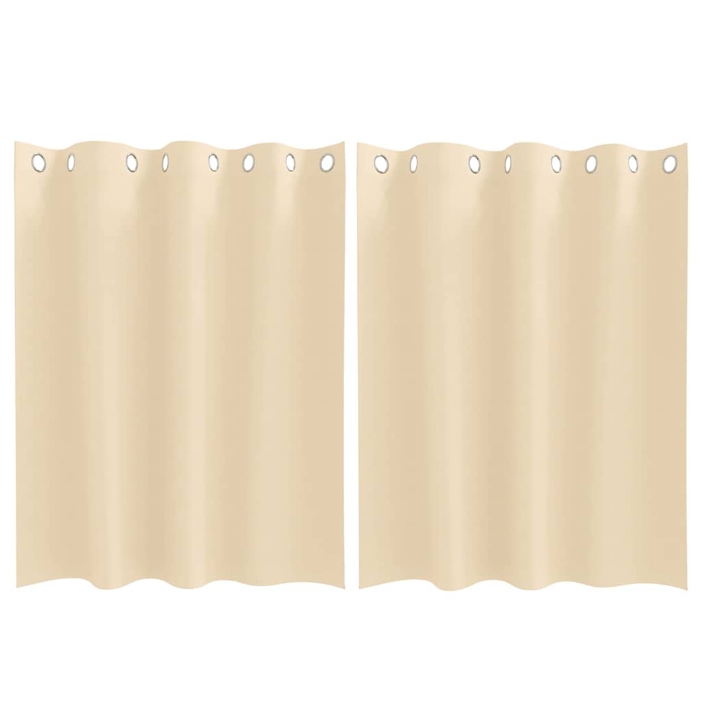 Mørkleggende Gardiner med Ringer 2 pcs Krem 140 x 140 cm vidaXL