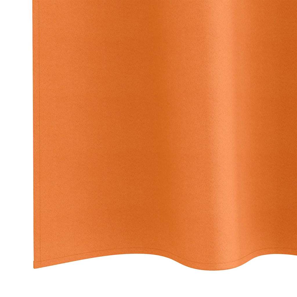 Mørkleggende Gardiner med Ringer 2 pcs Lys Oransje 245 x 140 cm