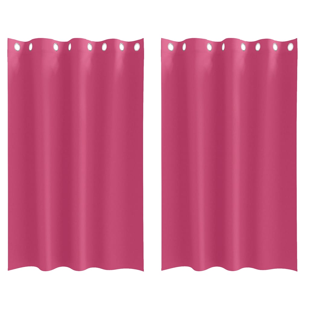 Mørkleggende Gardiner med Ringer 2 pcs Lys Rosa 175 x 140 cm
