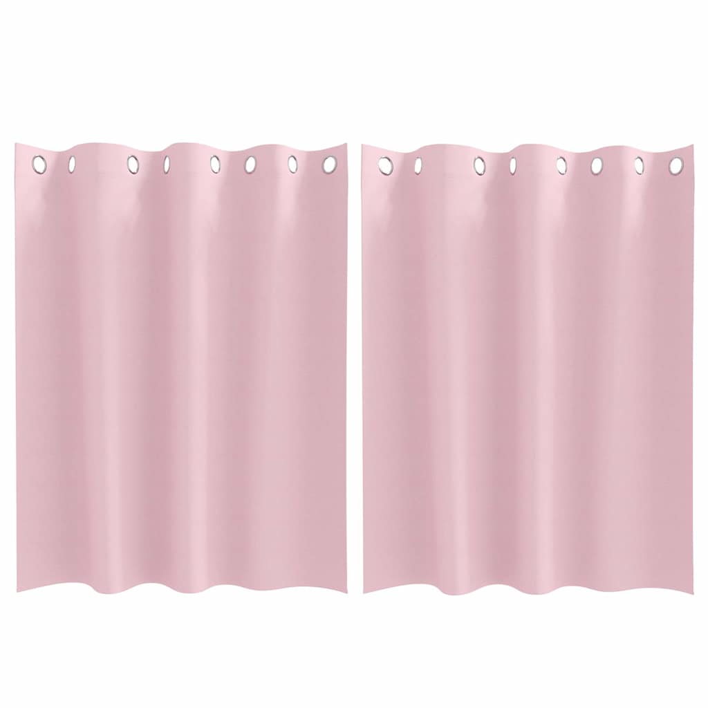 Mørkleggende Gardiner med Ringer 2 pcs Babyrosa 140 x 140 cm vidaXL