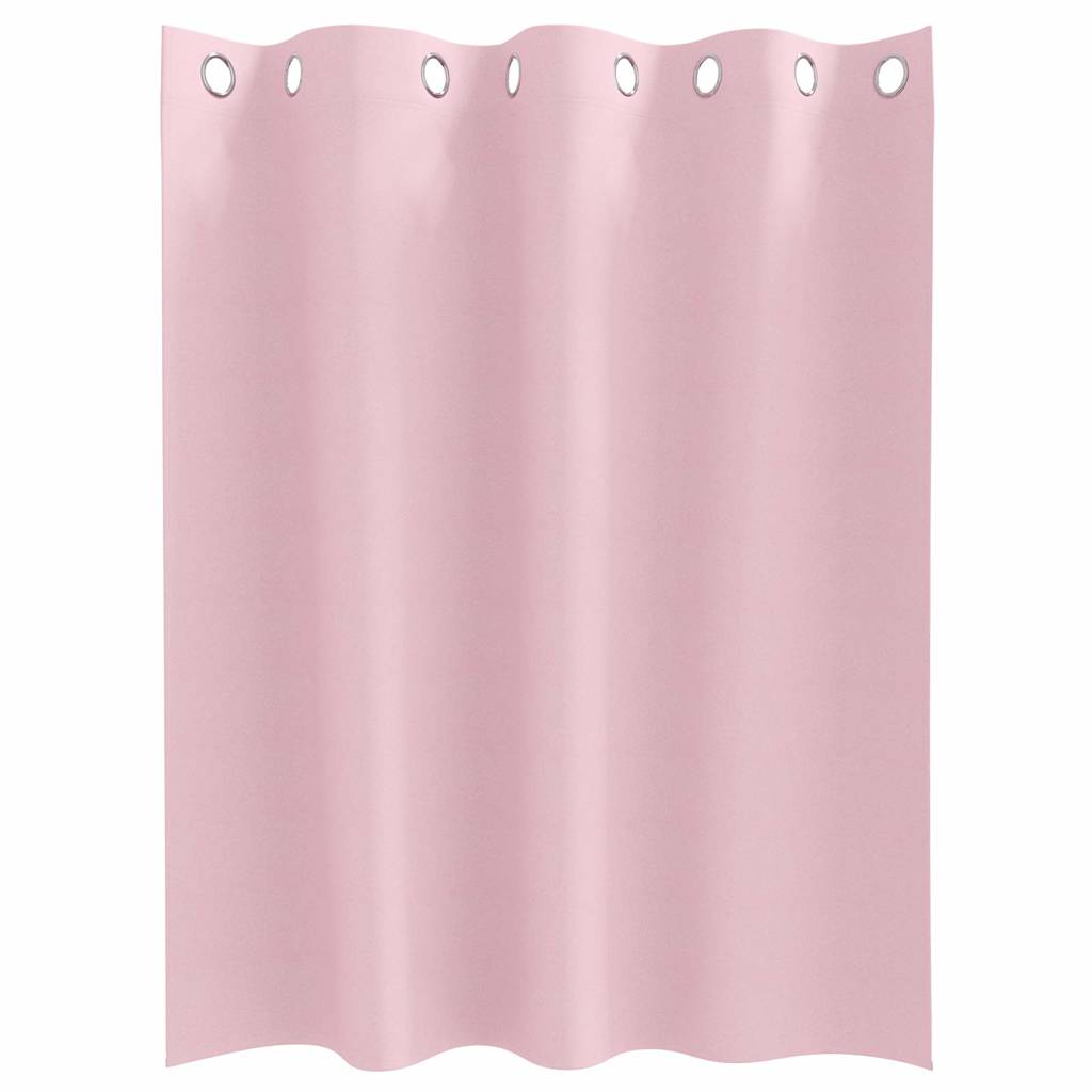 Mørkleggende Gardiner med Ringer 2 pcs Babyrosa 140 x 140 cm vidaXL