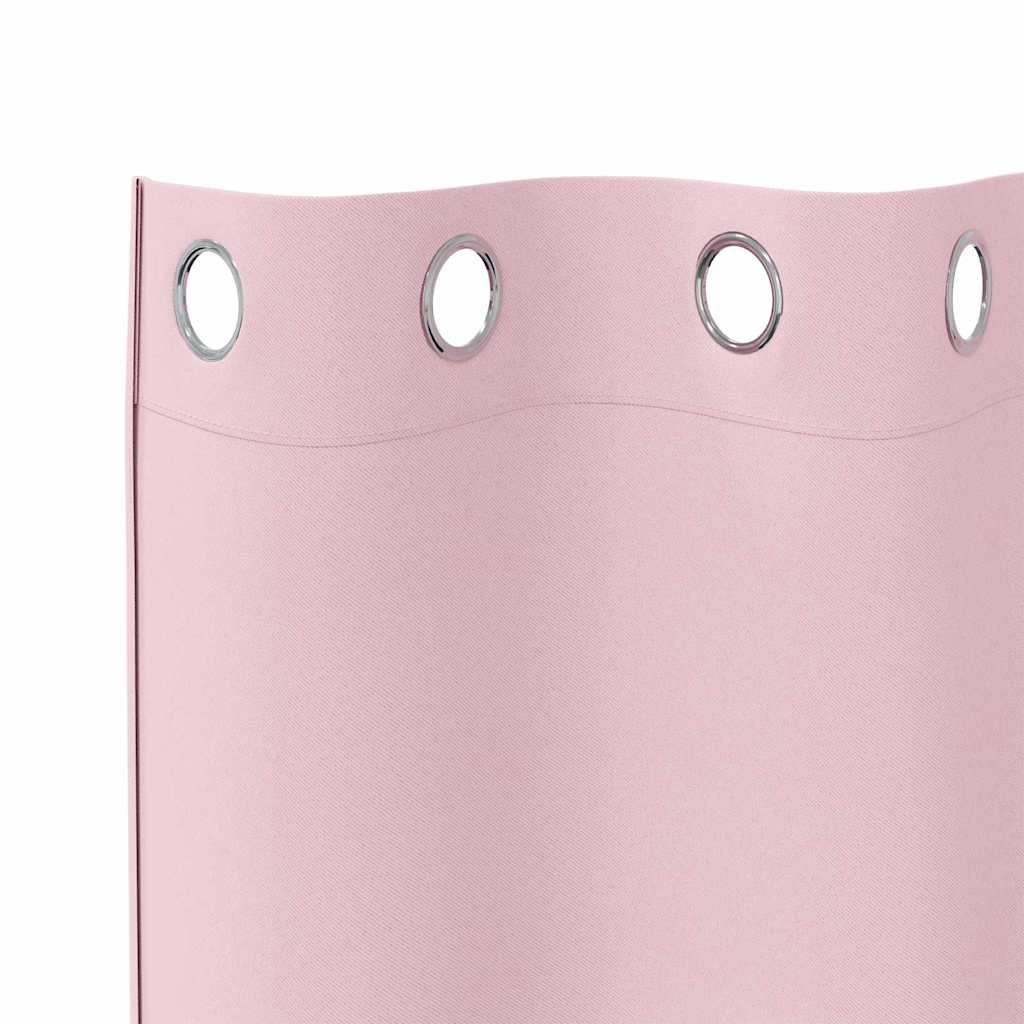 Mørkleggende Gardiner med Ringer 2 pcs Babyrosa 225 x 140 cm vidaXL