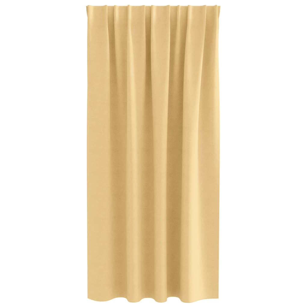 Mørkleggende Gardiner med Ringer 2 pcs Beige 175 x 140 cm