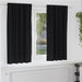 Mørkleggende Gardiner med Ringer 2 pcs Svart 175 x 140 cm
