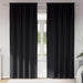 Mørkleggende Gardiner med Ringer 2 pcs Svart 225 x 140 cm