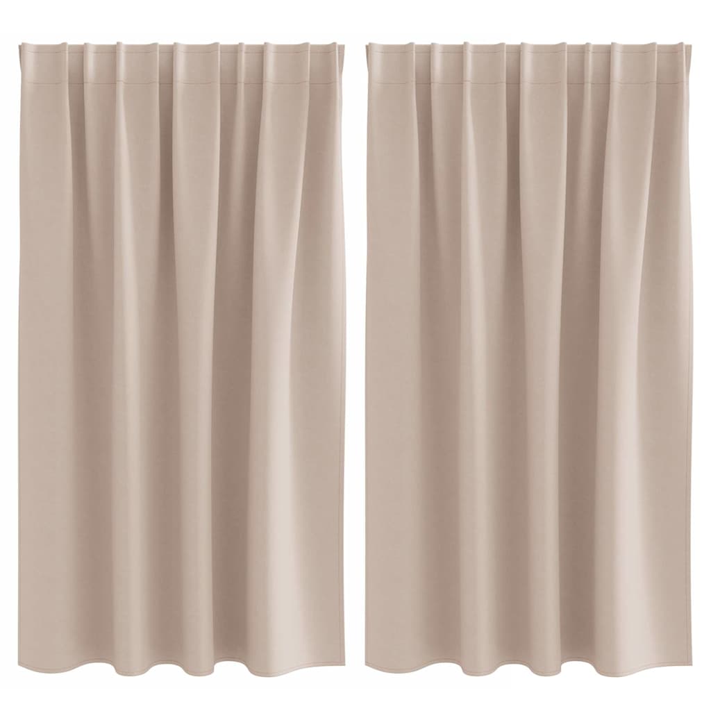 Mørkleggende Gardiner med Ringer 2 pcs Gråbrun 140 x 140 cm vidaXL