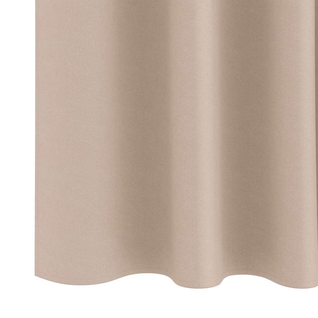 Mørkleggende Gardiner med Ringer 2 pcs Gråbrun 175 x 140 cm