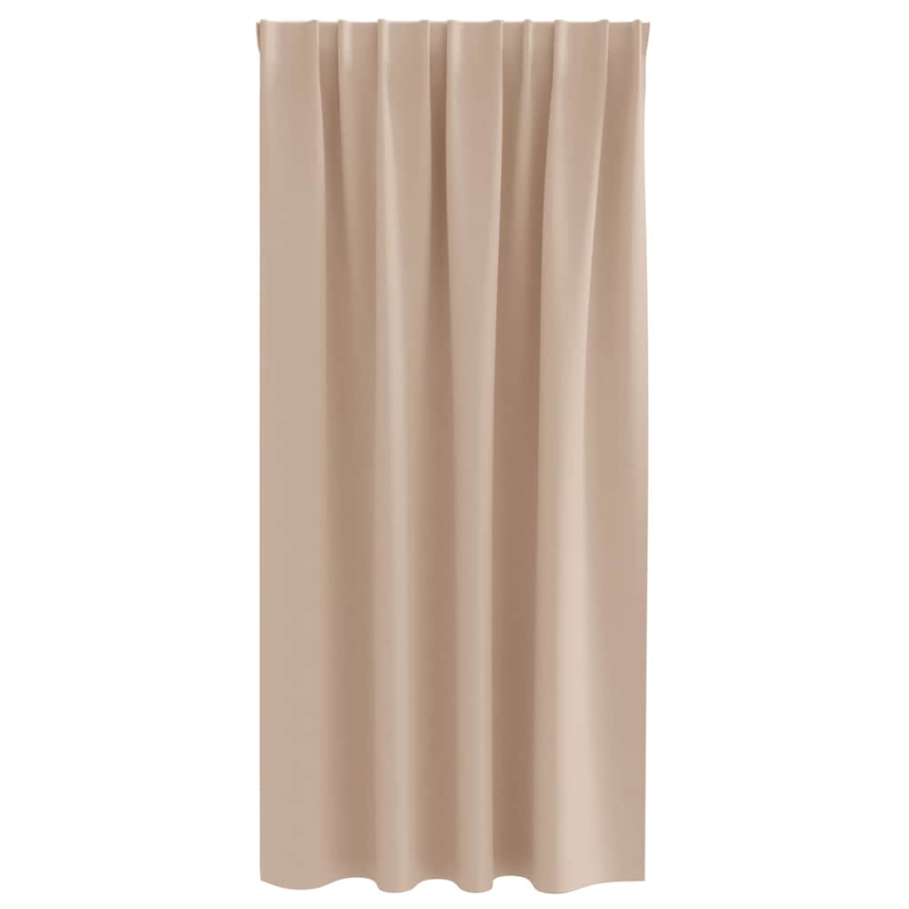 Mørkleggende Gardiner med Ringer 2 pcs Gråbrun 175 x 140 cm