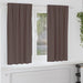 Mørkleggende Gardiner med Ringer 2 pcs Mørk brun 175 x 140 cm