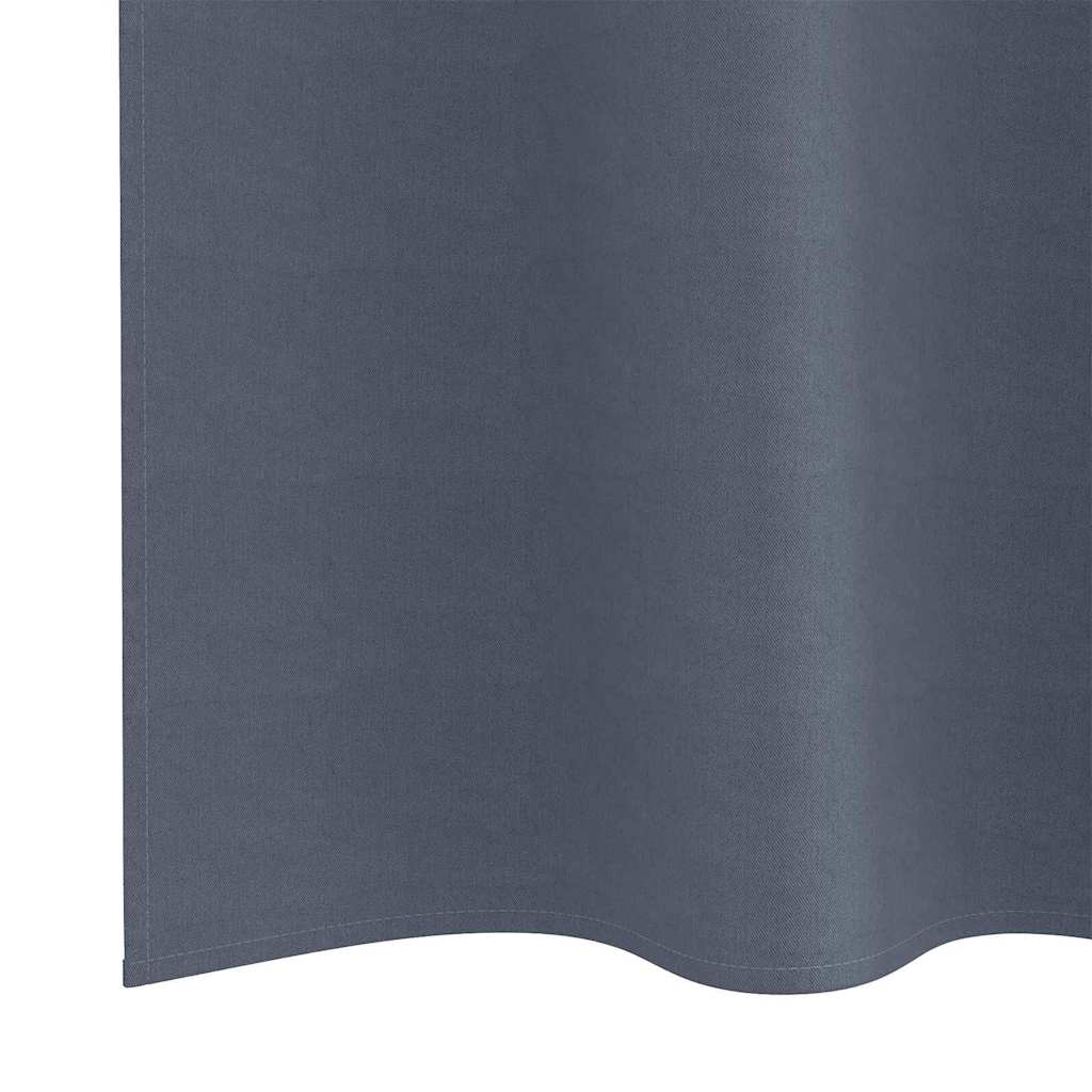 Mørkleggende Gardiner med Ringer 2 pcs Antrasitt 225 x 140 cm