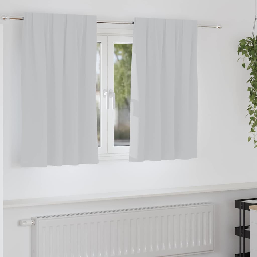 Mørkleggende Gardiner med Ringer 2 pcs Lys Grå 140 x 140 cm vidaXL