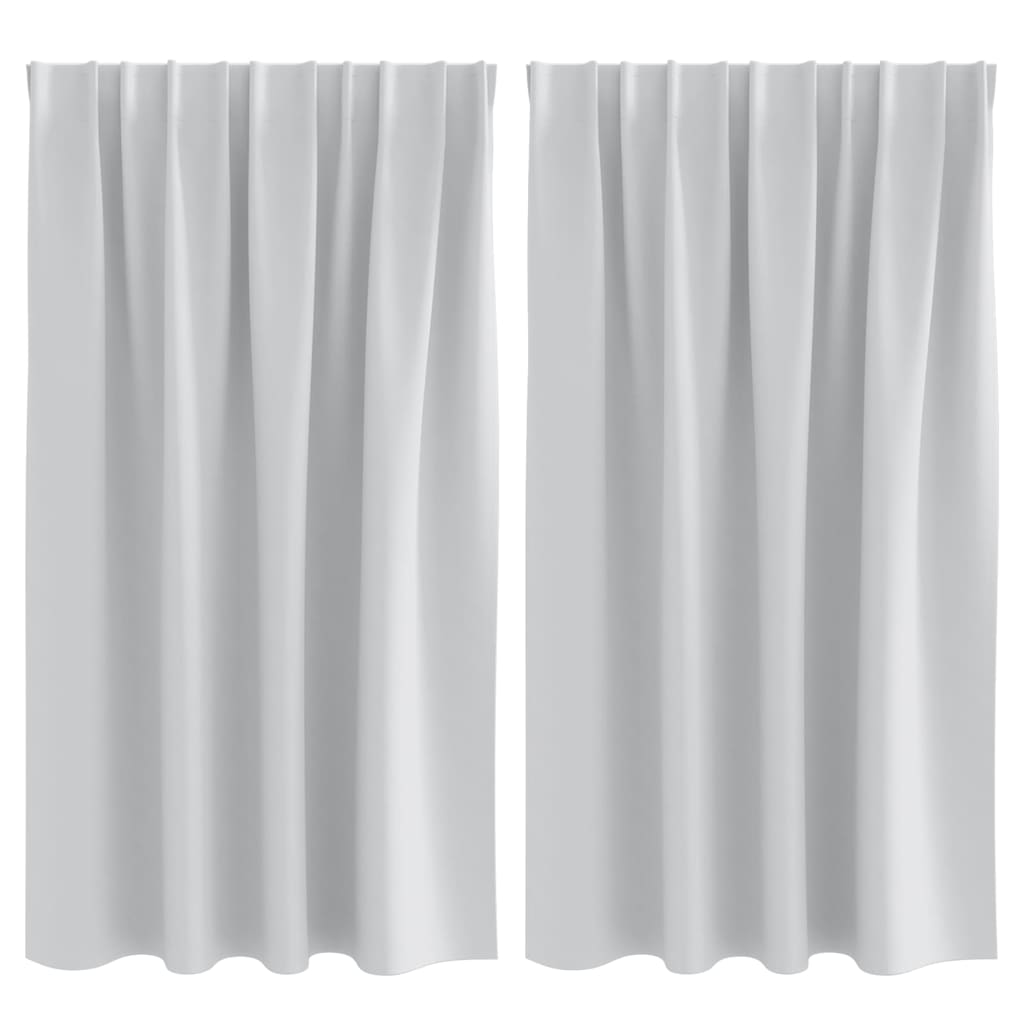 Mørkleggende Gardiner med Ringer 2 pcs Lys Grå 140 x 140 cm vidaXL
