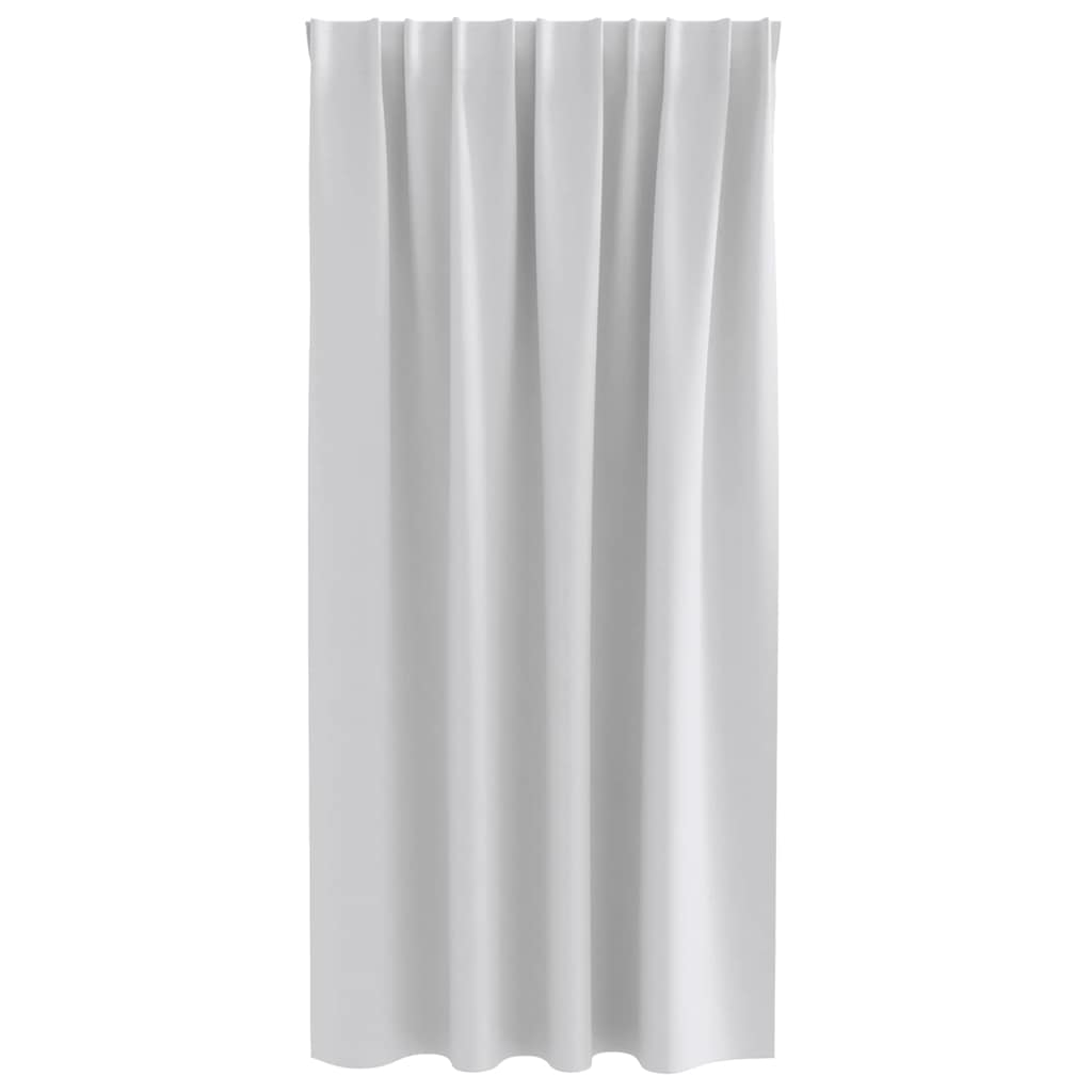 Mørkleggende Gardiner med Ringer 2 pcs Lysegrå 175 x 140 cm