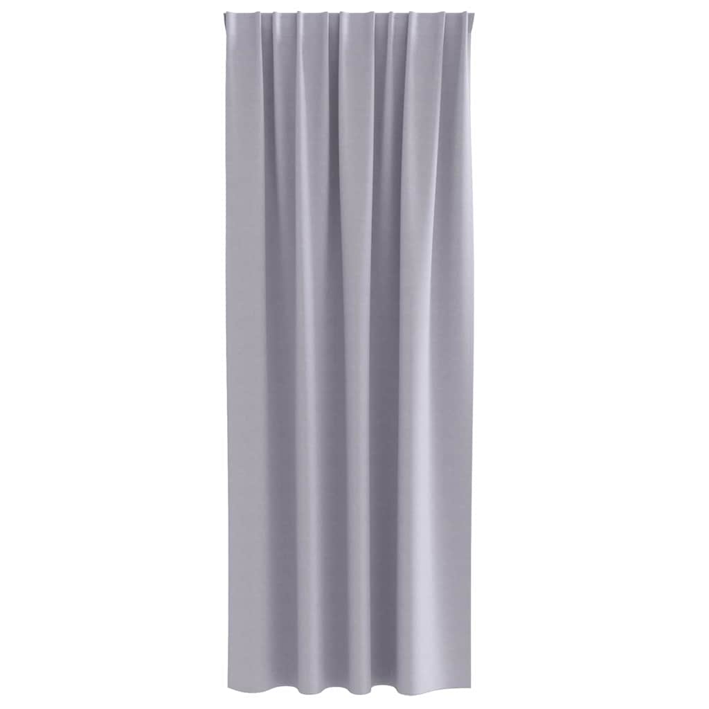 Mørkleggende Gardiner med Ringer 2 pcs Metall Grå 245 x 140 cm