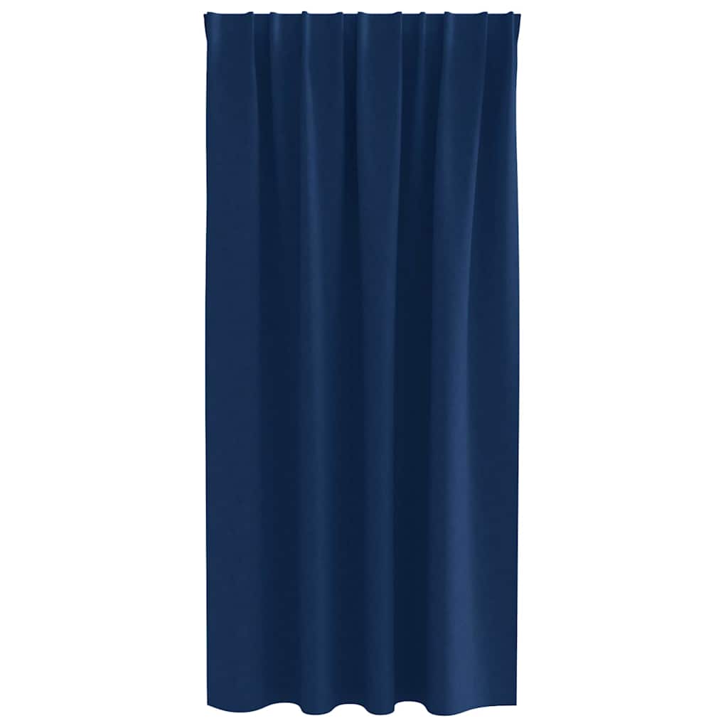 Mørkleggende Gardiner med Ringer 2 pcs Mørkeblå 175 x 140 cm vidaXL