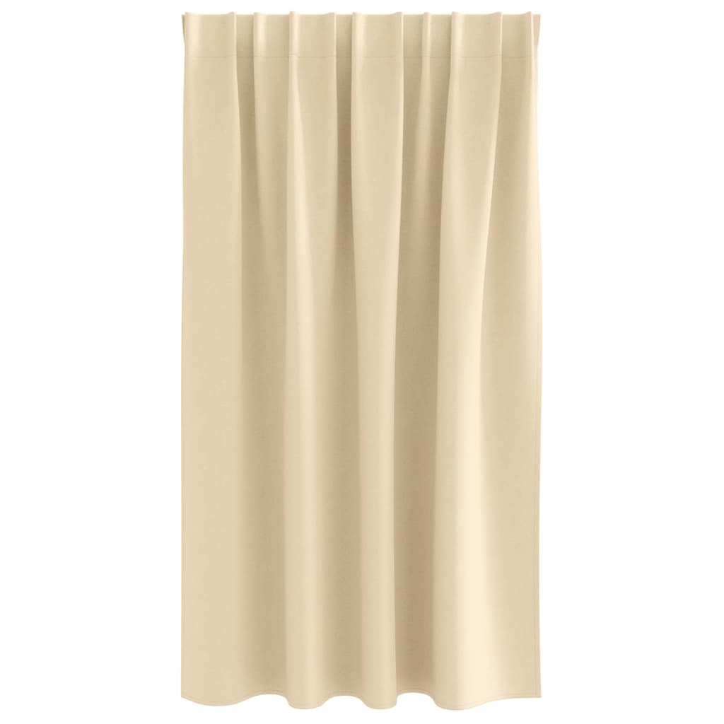 Mørkleggende Gardiner med Ringer 2 pcs Krem 140 x 140 cm vidaXL