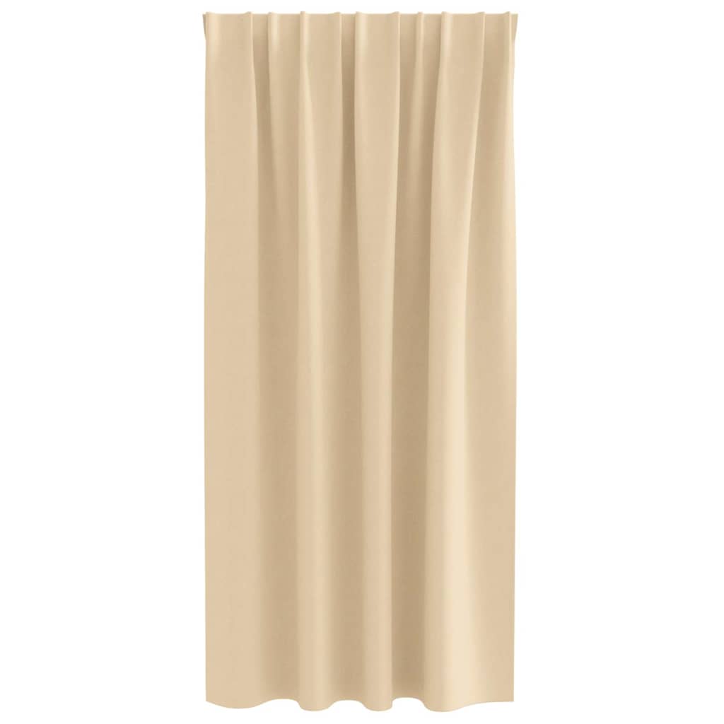 Mørkleggende Gardiner med Ringer 2 pcs Krem 175 x 140 cm