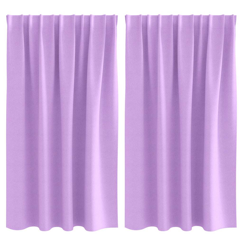 Mørkleggende Gardiner med Ringer 2 pcs Lilla 140 x 140 cm vidaXL